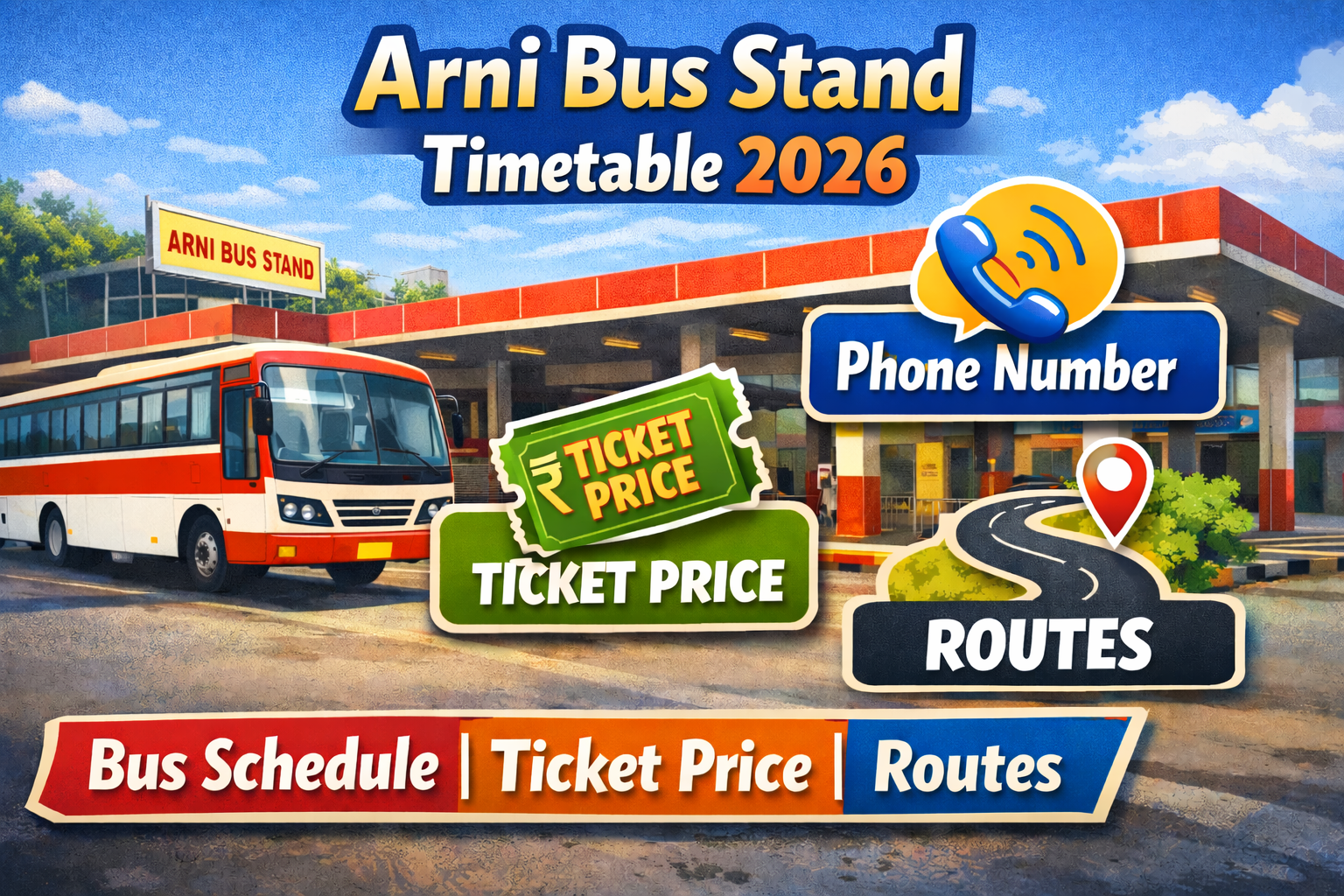 Arni Bus Stand Timetable 2026 Phone Number | Ticket Price | Routes