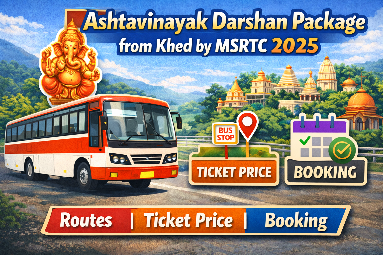 Ashtavinayak Darshan Package from Khed by MSRTC 2025 Routes | Ticket Price | Booking
