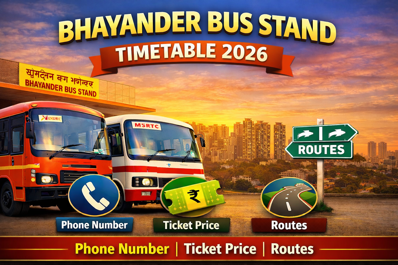 Bhayander Bus Stand Timetable 2026 Phone Number | Ticket Price | Routes