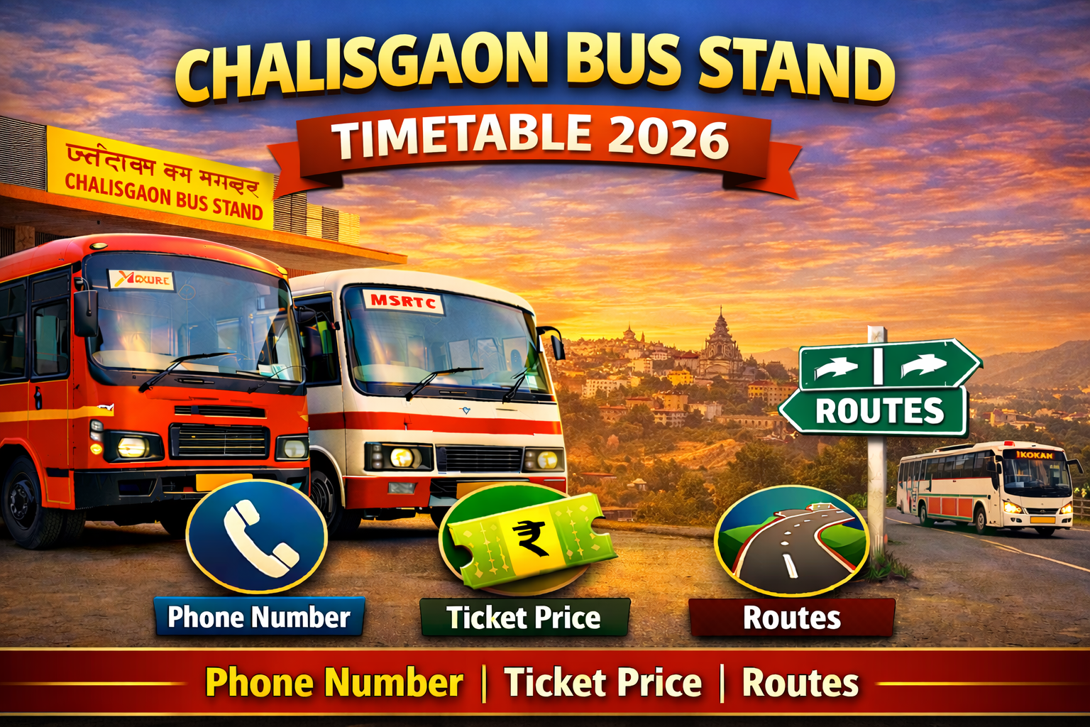 Chalisgaon Bus Stand Timetable 2026 Phone Number | Ticket Price | Routes