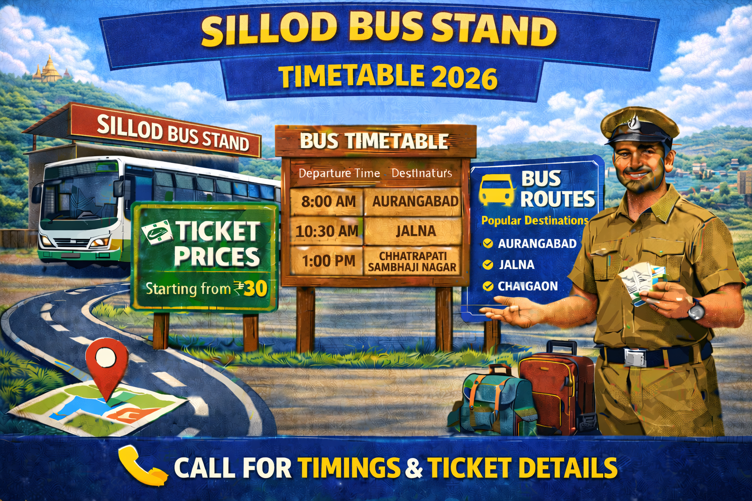 Sillod Bus Stand Timetable 2026 Phone Number | Ticket Price | Routes