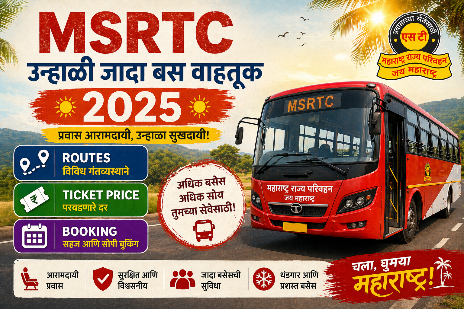 MSRTC Unhali Jada Bus Vahatuk 2025 Routes | Ticket Price | Booking