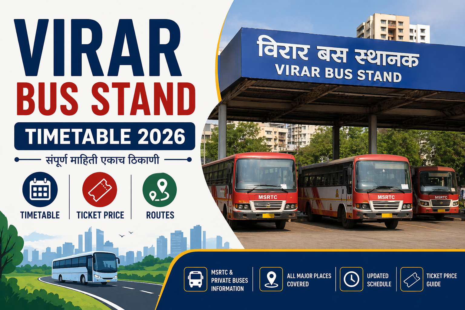 Virar Bus Stand Timetable 2026 Phone Number | Ticket Price | Routes