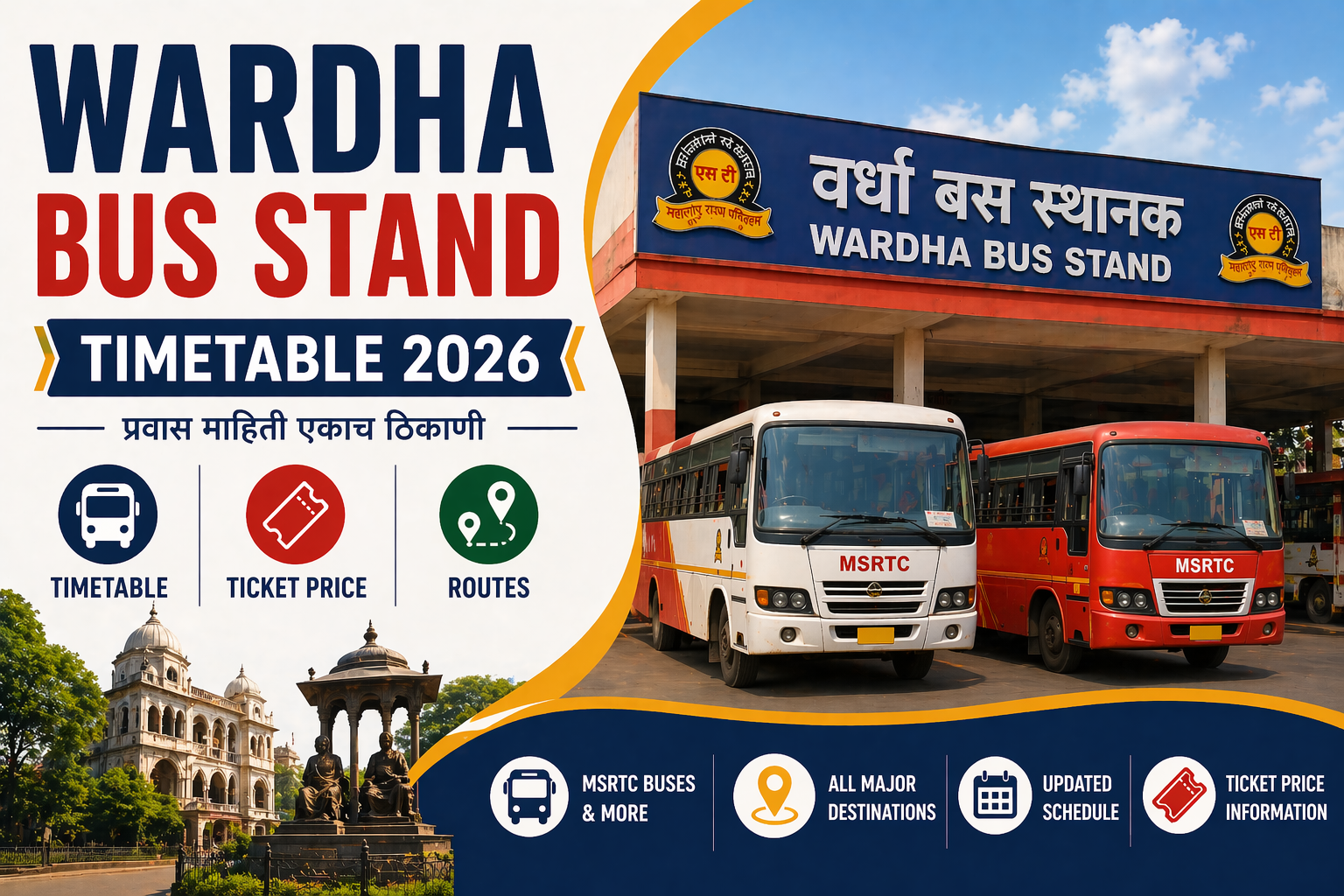 Wardha Bus Stand Timetable 2026 Phone Number | Ticket Price | Routes