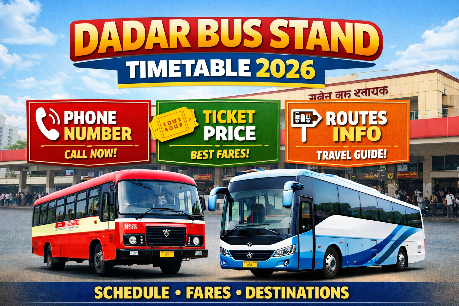 Dadar Bus Stand Timetable 2026 Phone Number | Ticket Price | Routes