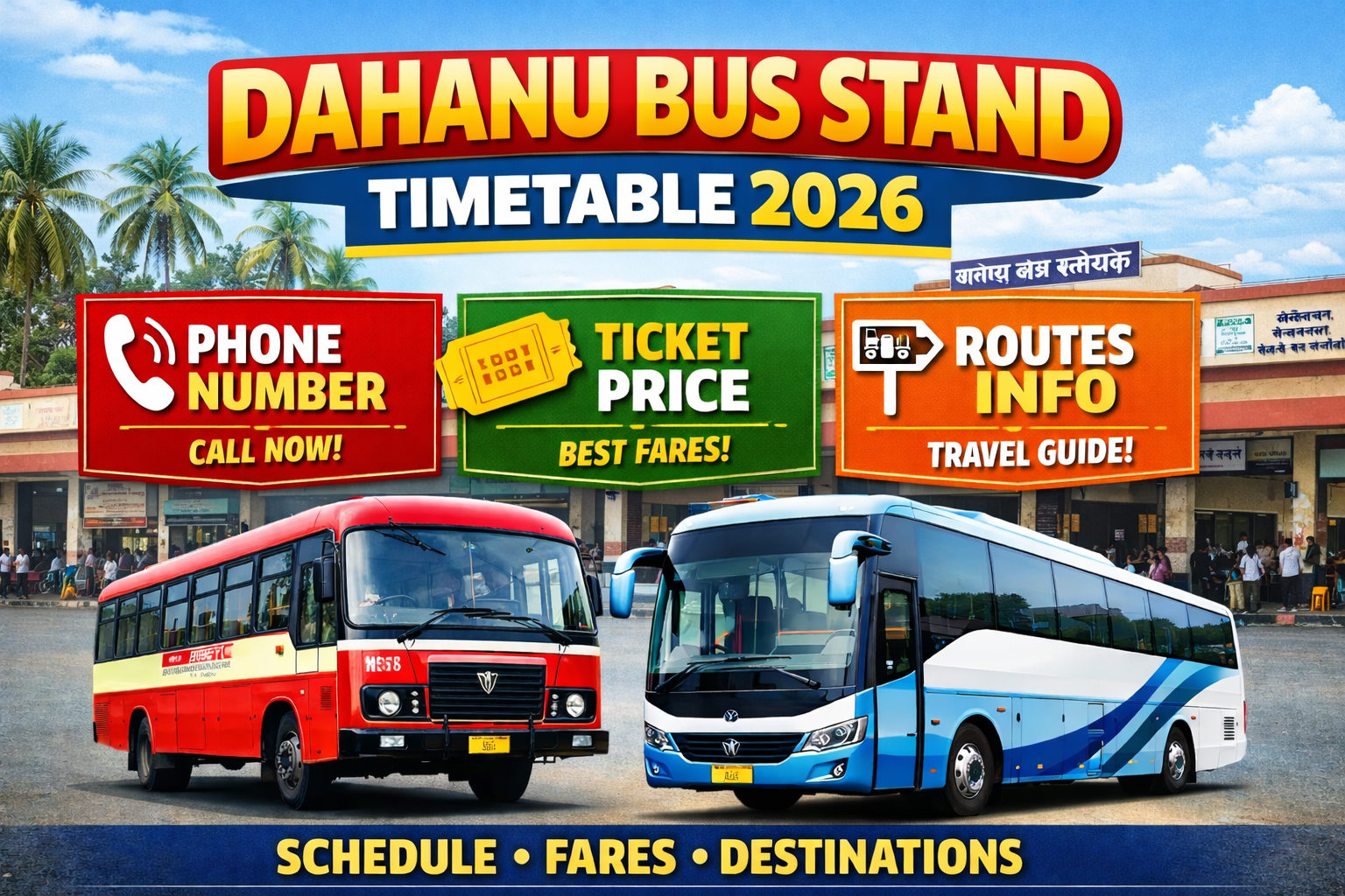 Dahanu Bus Stand Timetable 2026 Phone Number | Ticket Price | Routes