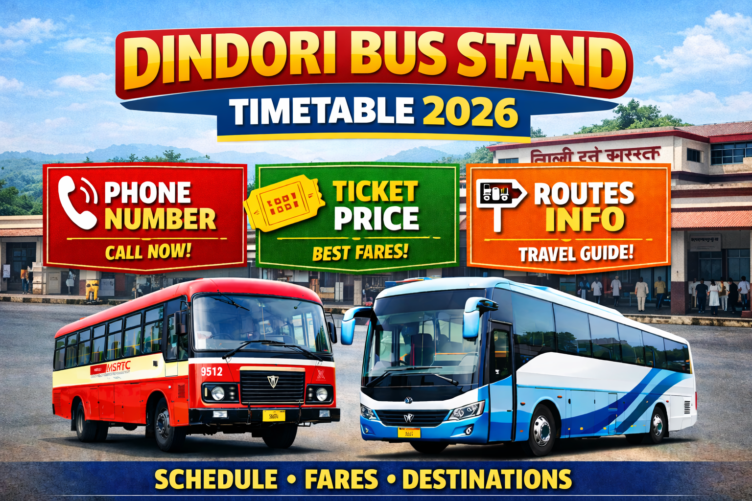 Dindori Bus Stand Timetable 2026 Phone Number | Ticket Price | Routes