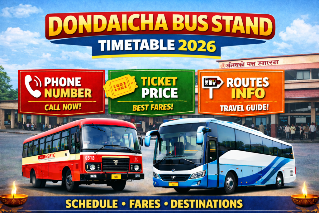Dondaicha Bus Stand Timetable 2026 Phone...