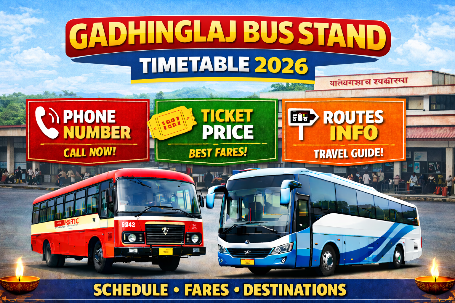 Gadhinglaj Bus Stand Timetable 2026 Phone Number | Ticket Price | Routes