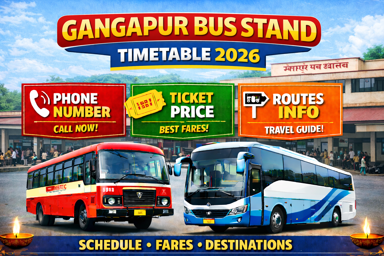 Gangapur Bus Stand Timetable 2026 Phone Number | Ticket Price | Routes