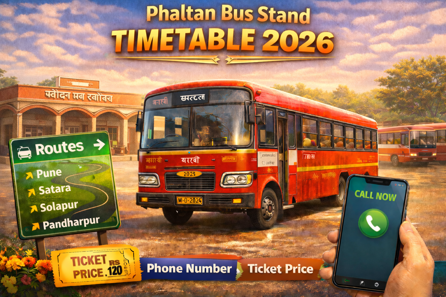Phaltan Bus Stand Timetable 2026 Phone Number | Ticket Price | Routes