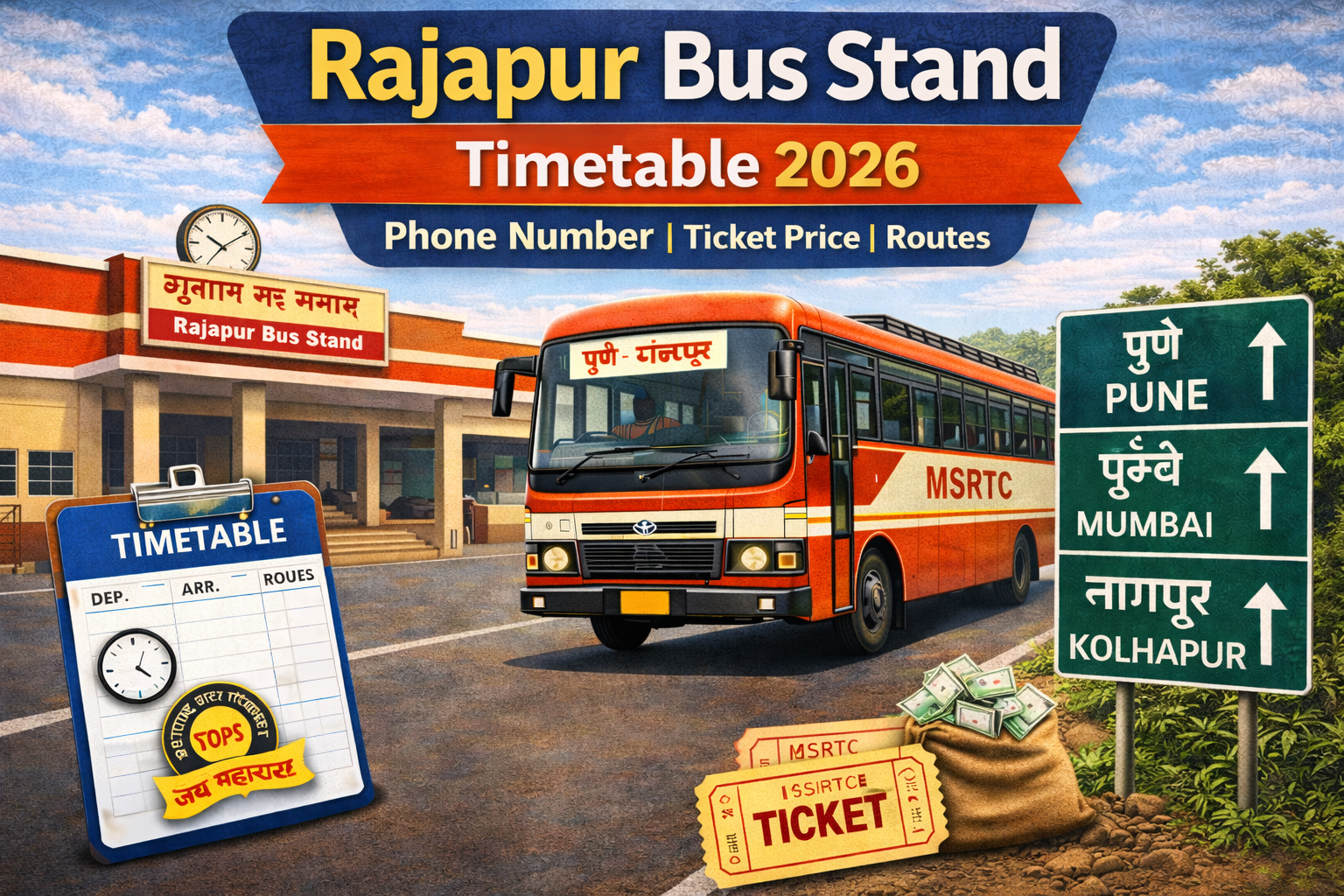 Rajapur Bus Stand Timetable 2026 Phone Number | Ticket Price | Routes