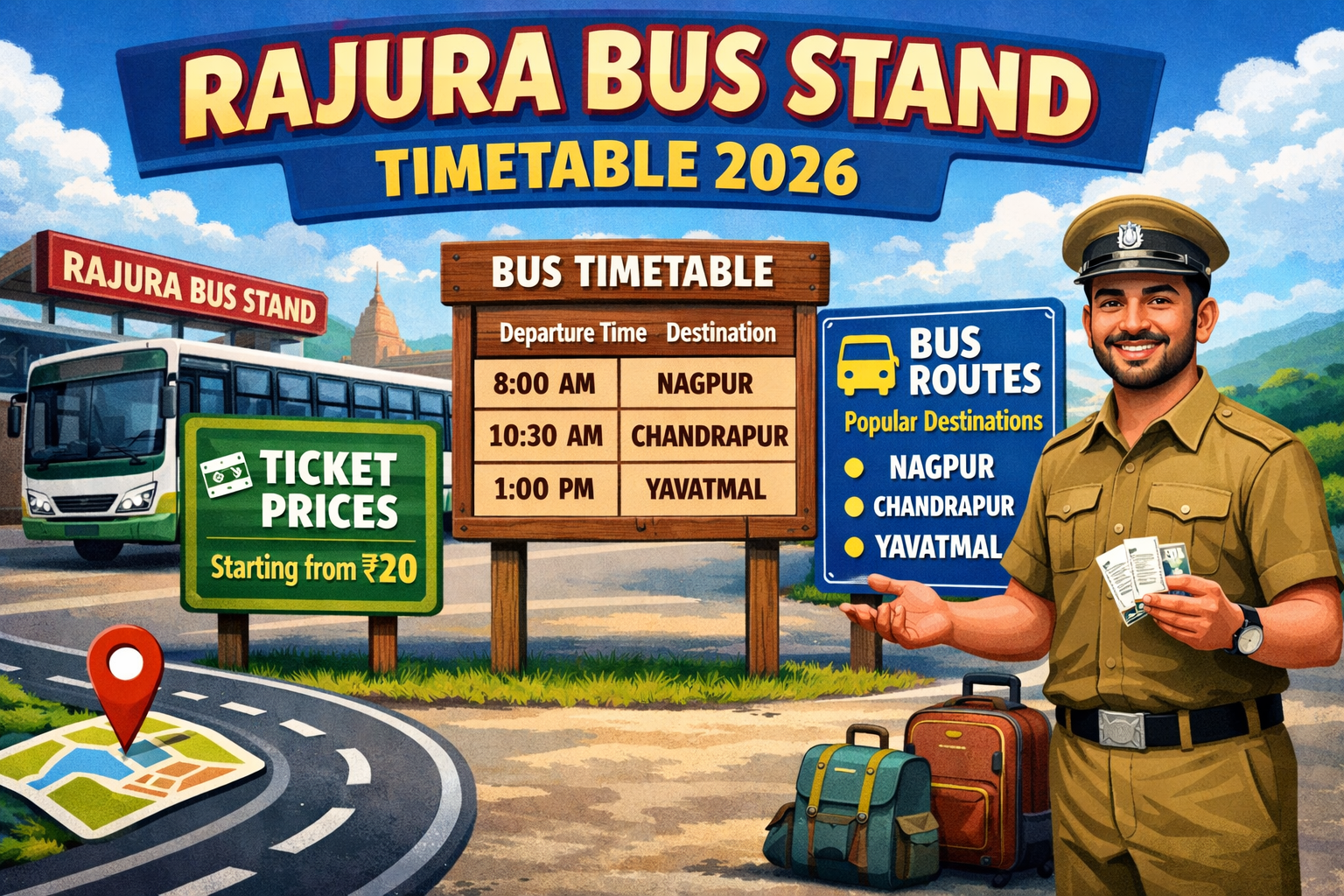 Rajura Bus Stand Timetable 2026 Phone Number | Ticket Price | Routes