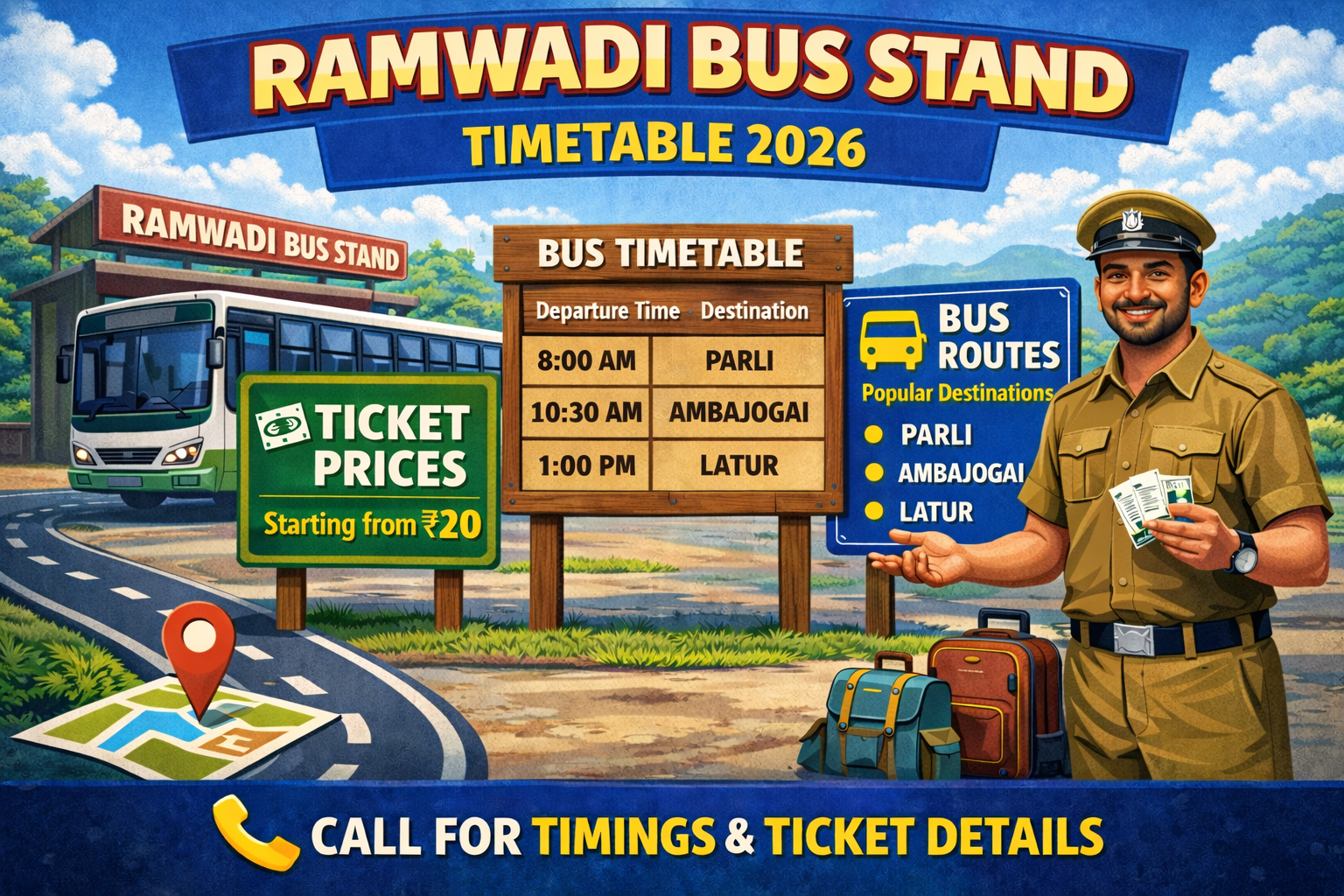 Ramwadi Bus Stand Timetable 2026 Phone Number | Ticket Price | Routes