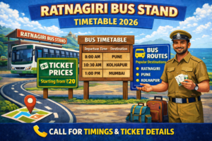 Ratnagiri Bus Stand Timetable 2026 Phone Number | Ticket Price | Routes